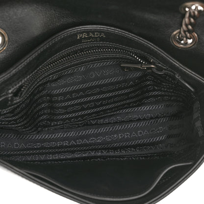Prada Glace Calfskin Studded Crossbody Black 5 of 11