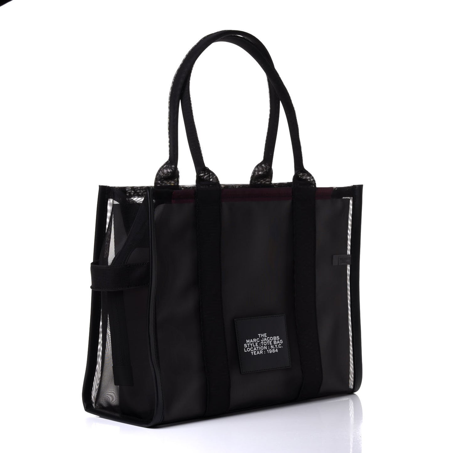 Nylon The Mesh Large Tote Bag Black Pink