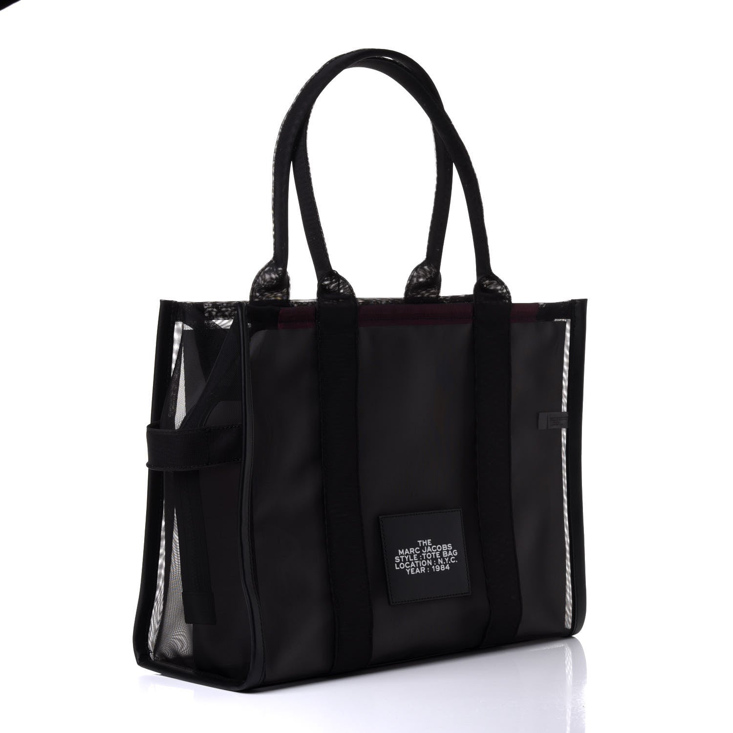 Marc Jacobs Nylon The Mesh Large Tote Bag Black Pink 2 of 4