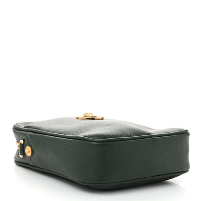 Versace Grained Calfskin Small Medusa Messenger Bag Green 4 of 9