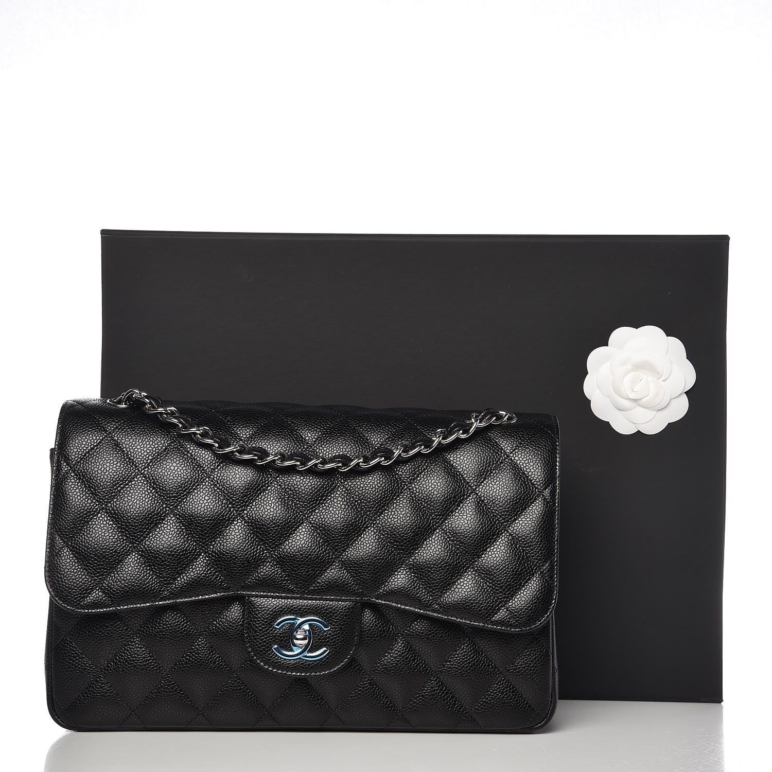 Chanel Caviar Quilted Jumbo Double Flap Black 9 of 9