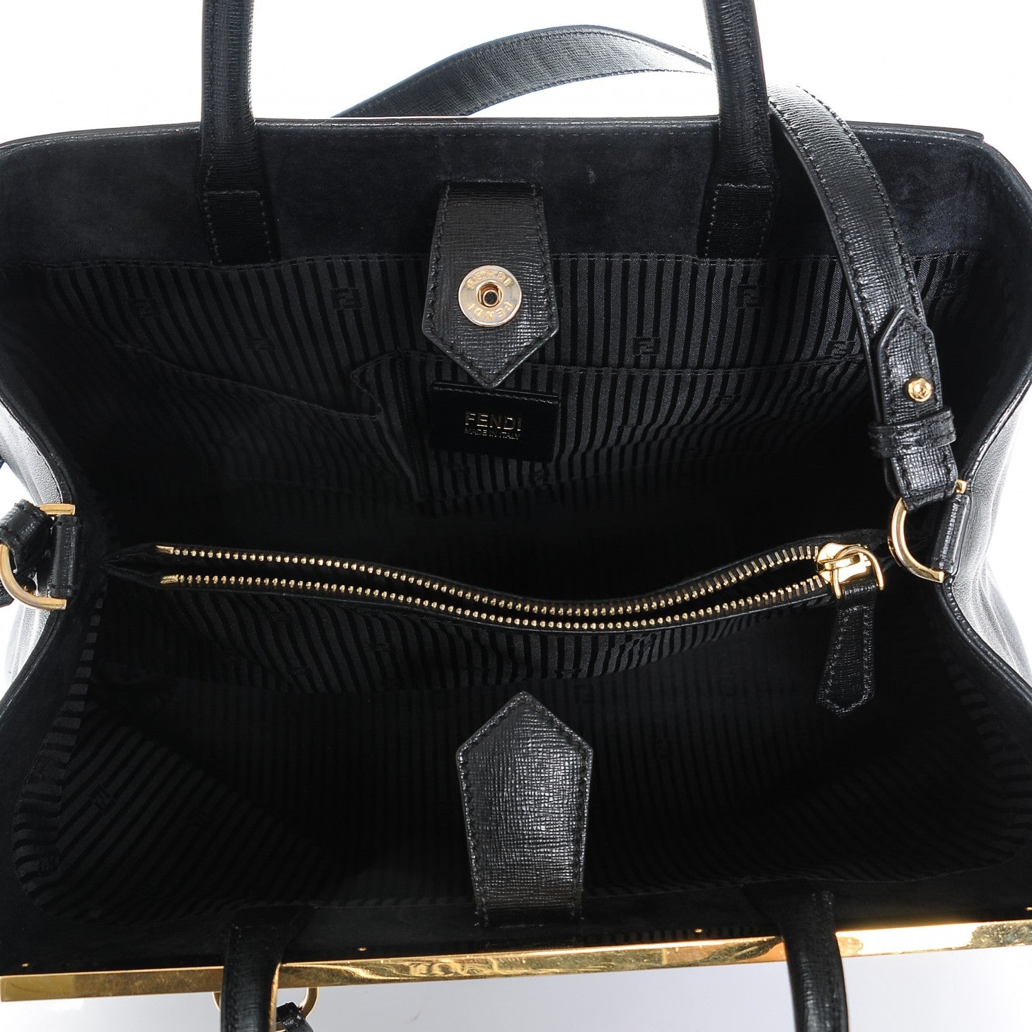 Fendi Vitello Elite Medium 2Jours Tote Black 5 of 6