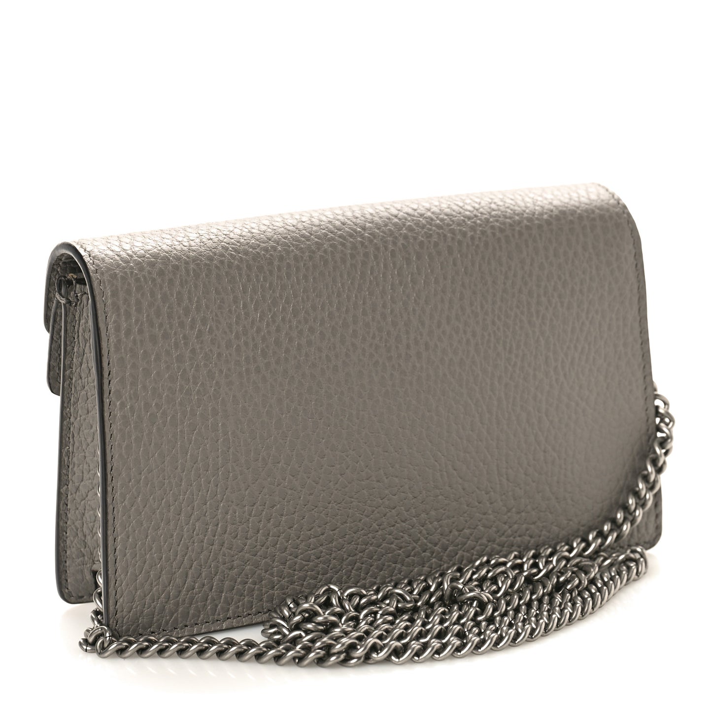 Dollar Calfskin Crystal Super Mini Dionysus Shoulder Bag Dusty Grey Black Diamond