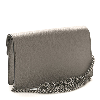 Gucci Dollar Calfskin Crystal Super Mini Dionysus Shoulder Bag Dusty Grey Black Diamond 3 of 9
