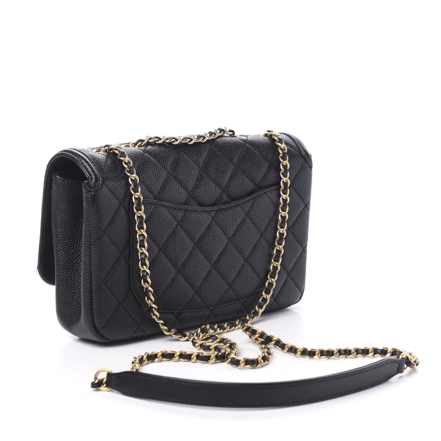 Caviar Quilted Small CC Filigree Flap Black