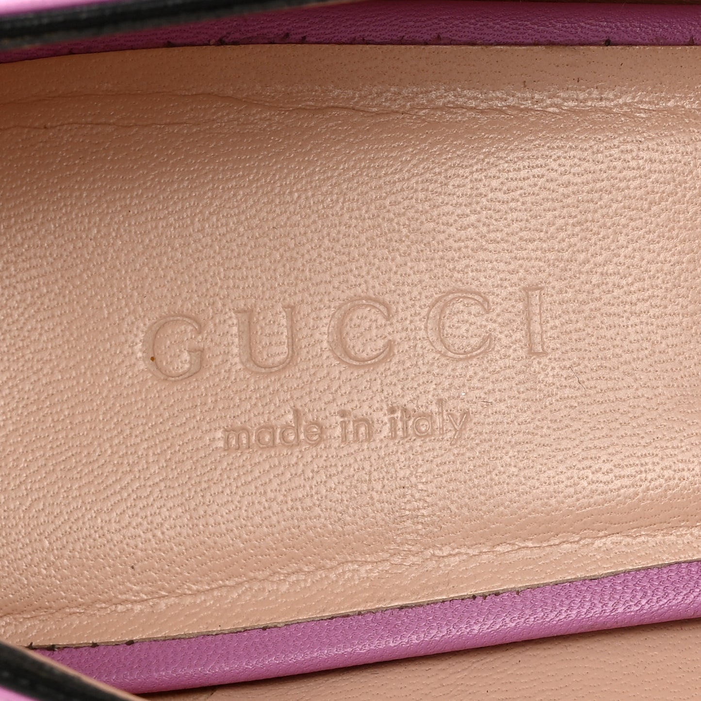 Malaga Kid GG Marmont Fringe 50mm Loafer Pumps 36.5 Candy Mousse