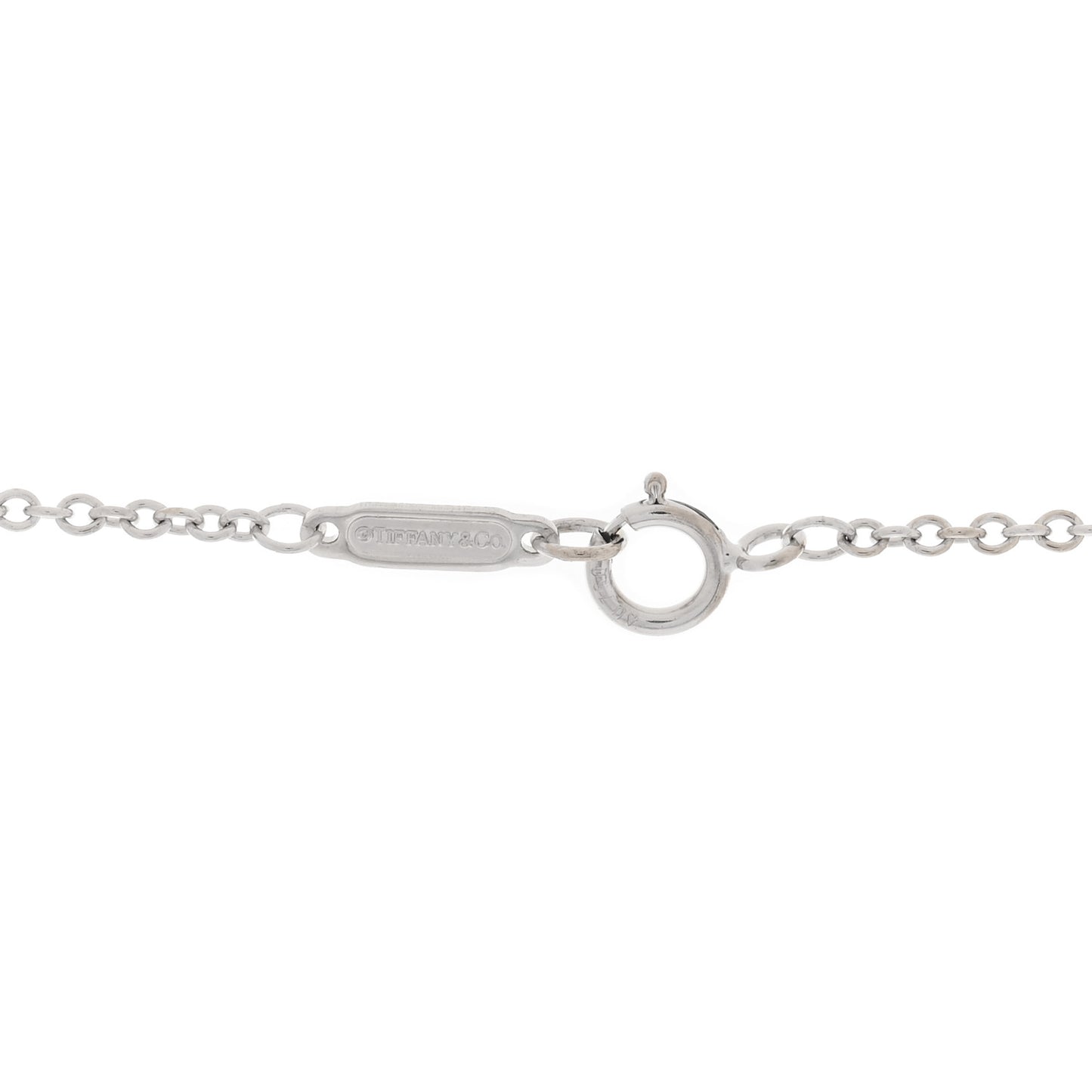 Platinum Diamond Petals Key Pendant Necklace