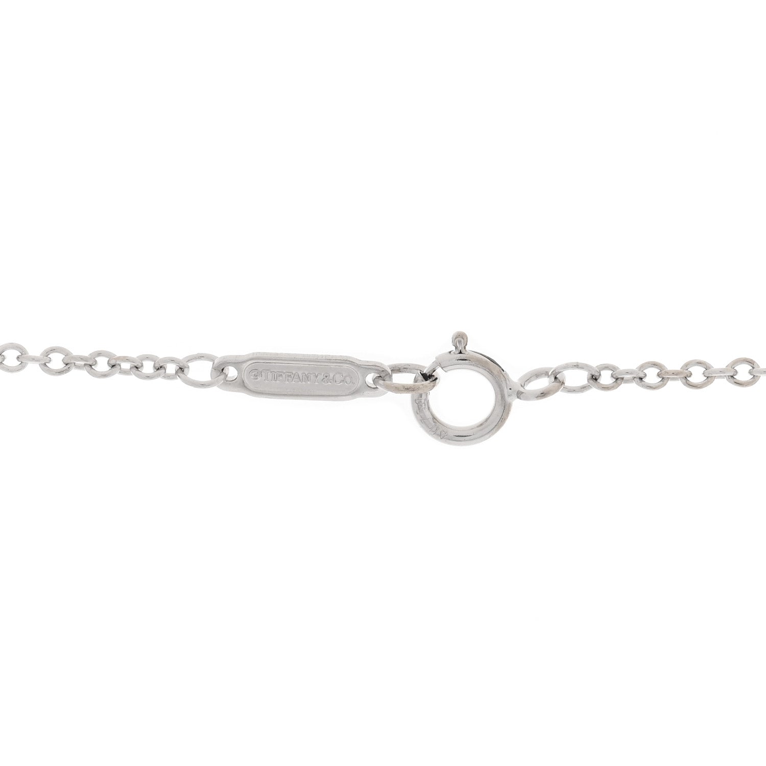 Tiffany Platinum Diamond Petals Key Pendant Necklace 3 of 3