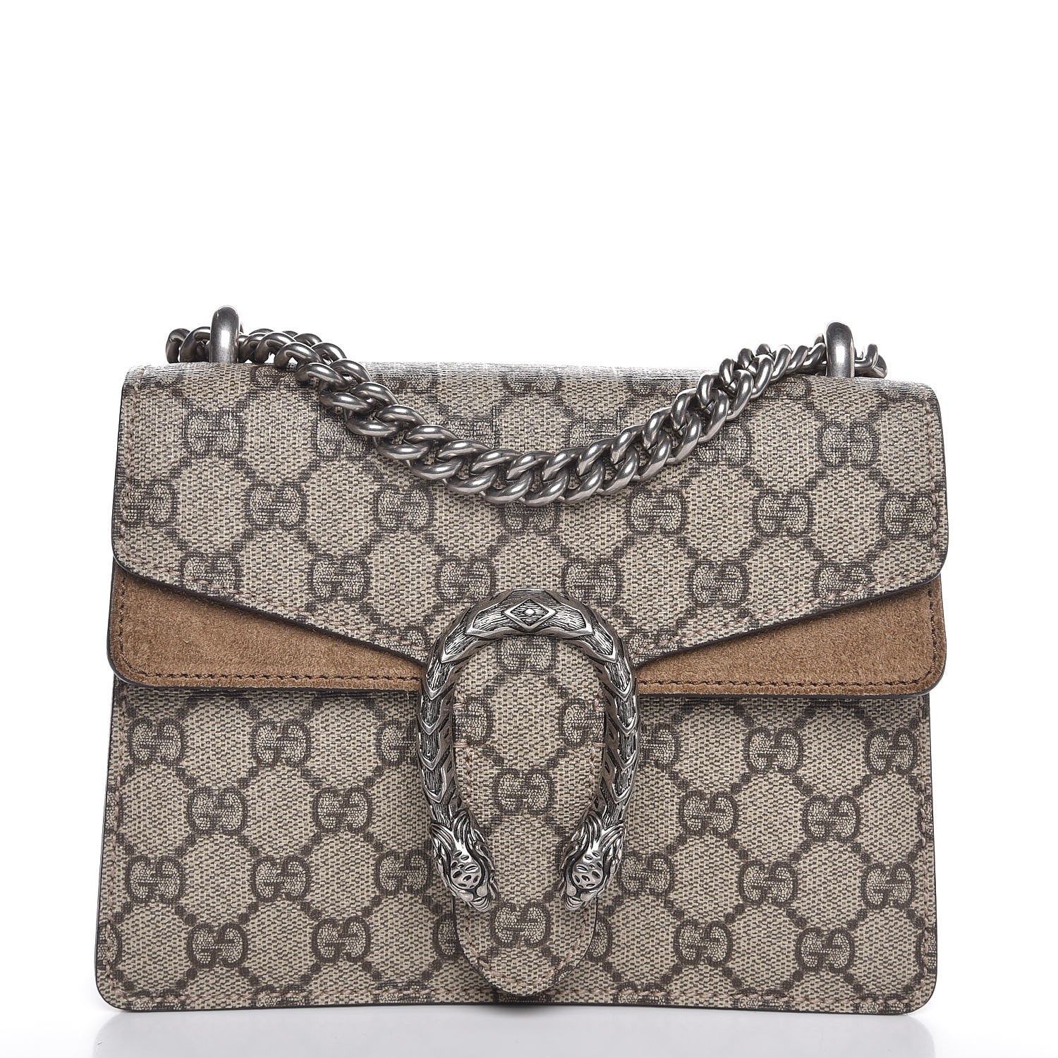 Gucci GG Supreme Monogram Mini Dionysus Shoulder Bag Taupe 2 of 21