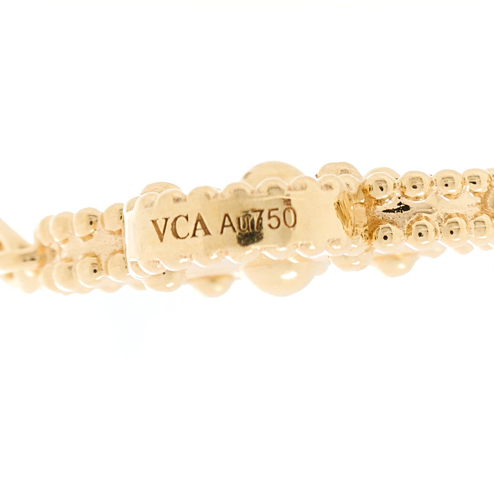Van Cleef & Arpels 18K Yellow Gold 5 Motifs Guilloche Vintage Alhambra Bracelet 4 of 5