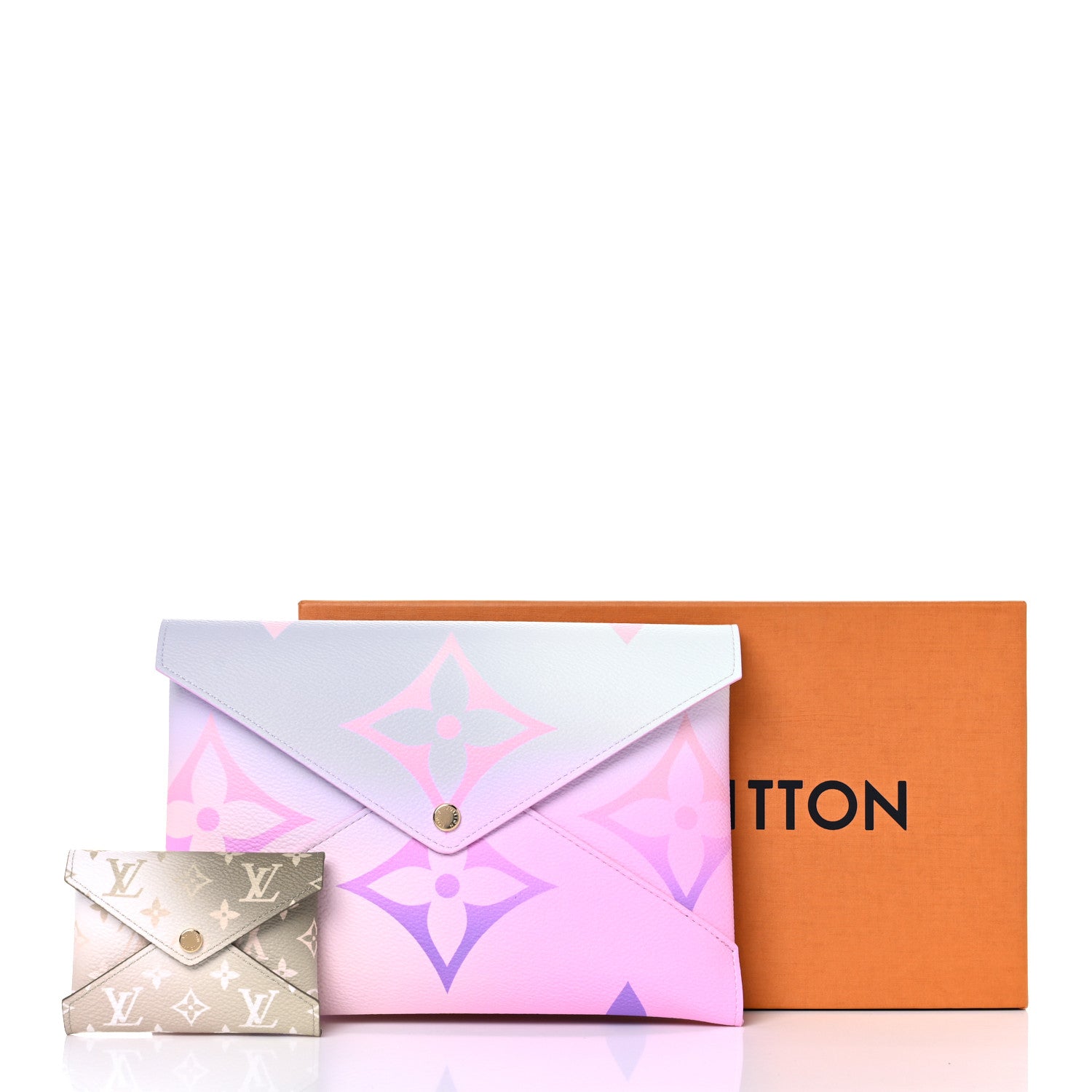 Louis Vuitton Monogram Giant Spring In The City Kirigami Pochette Set Sunrise Pastel Sunset Kaki 10 of 10