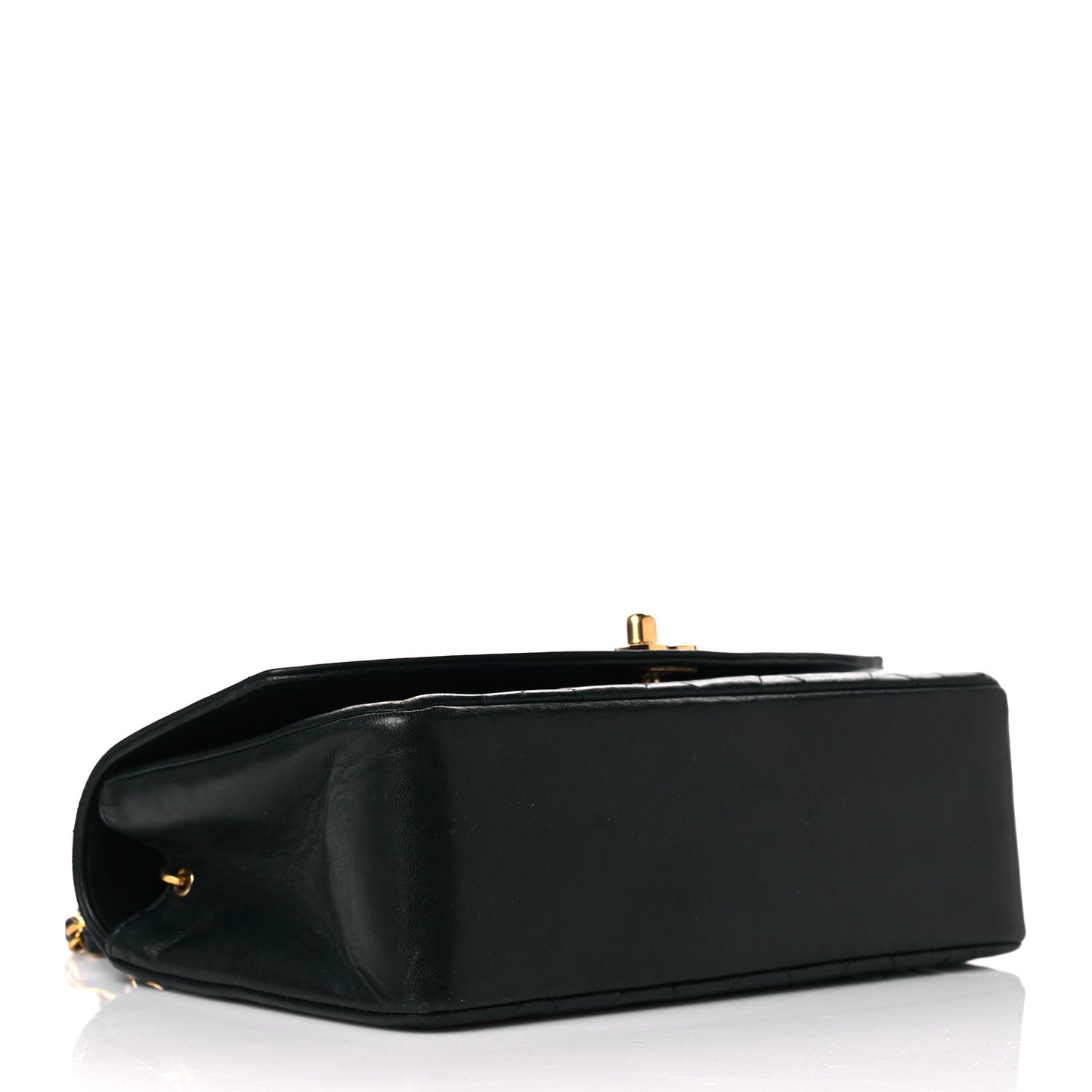 Lambskin Quilted Small Single Flap Black