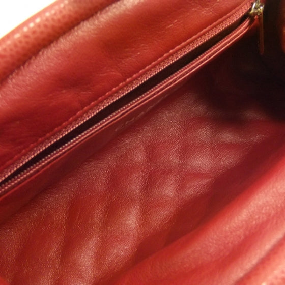 Caviar Quilted Timeless Clutch Red