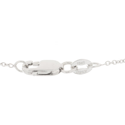 Roberto Coin 18K White Gold Diamond Curved Bar Pendant Necklace 4 of 6