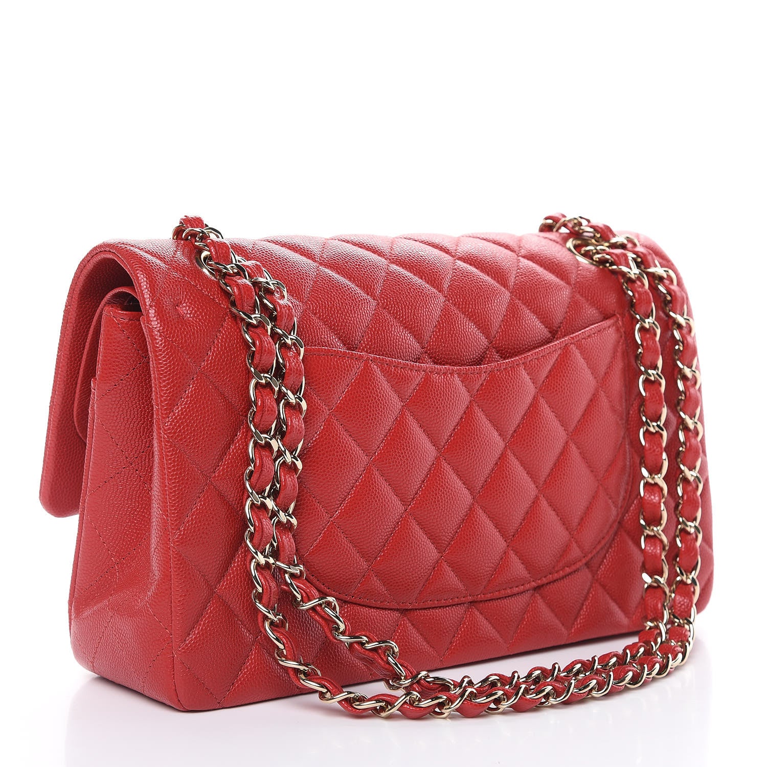 Chanel Caviar Quilted Medium Double Flap Red 3 of 11