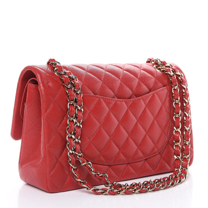 Chanel Caviar Quilted Medium Double Flap Red 3 of 11