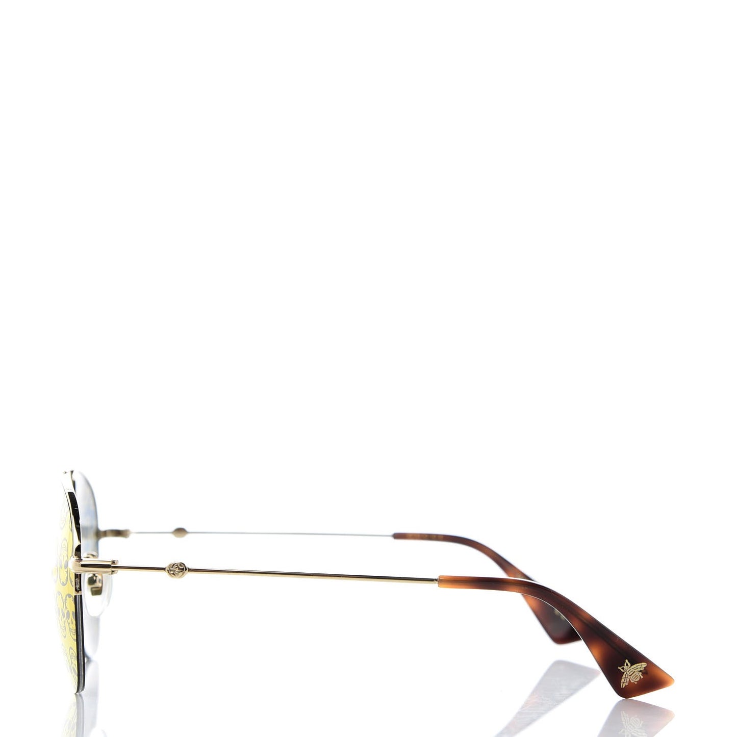 Aviator Sunglasses GG0107/S Gold Orange