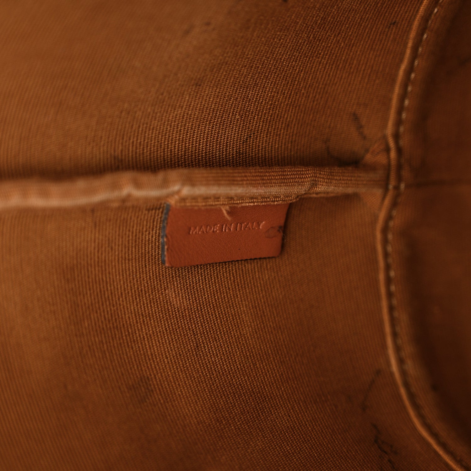 Celine Triomphe Canvas Calfskin Small Bucket Bag Tan 6 of 13