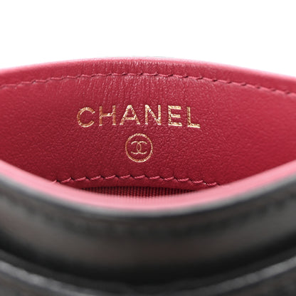 Chanel Shiny Goatskin Quilted Chanel 19 Card Holder Black 12 of 16