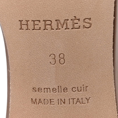 Hermes Calfskin Oasis Sandals 38 Gold 7 of 9