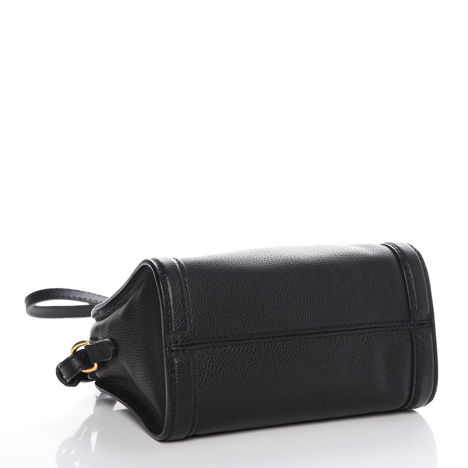 Alexander McQueen Pebbled Calfskin Mini Padlock Tote Black 5 of 9