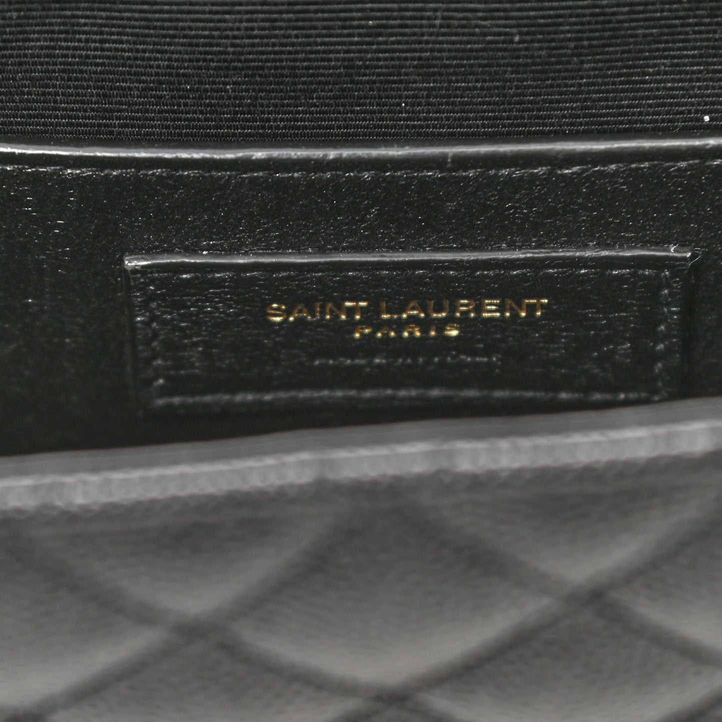 Grain De Poudre Textured Mixed Matelasse Triquilt Small Monogram Satchel Black