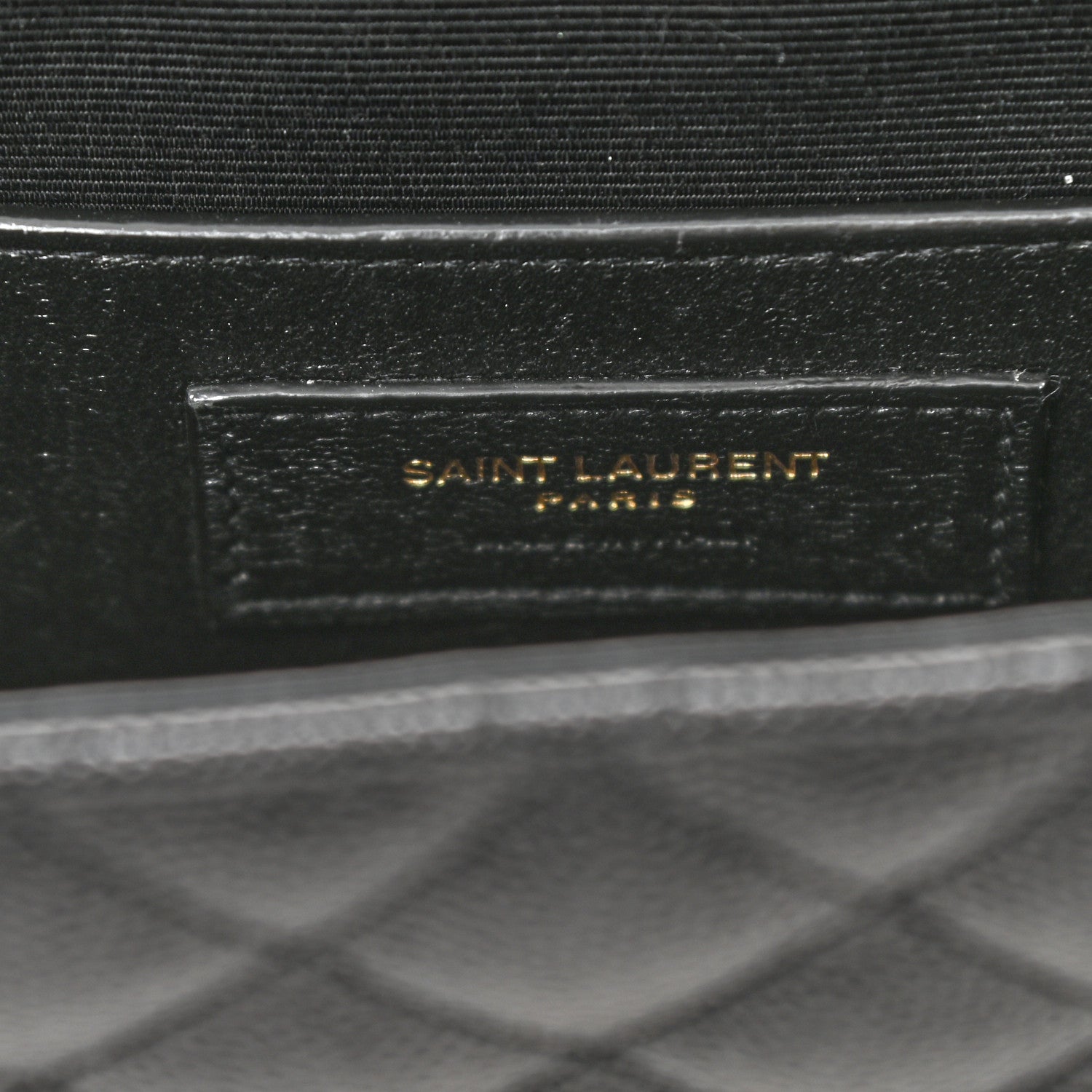 Saint Laurent Grain De Poudre Textured Mixed Matelasse Triquilt Small Monogram Satchel Black 7 of 8