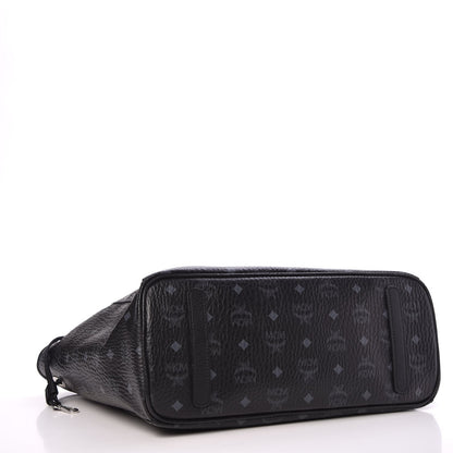 MCM Visetos Medium Reversible Shopping Tote Black 5 of 17