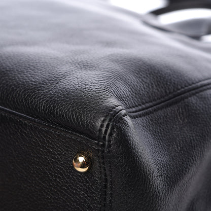 Chanel Calfskin Cerf Executive Shopper Tote Black 14 of 19