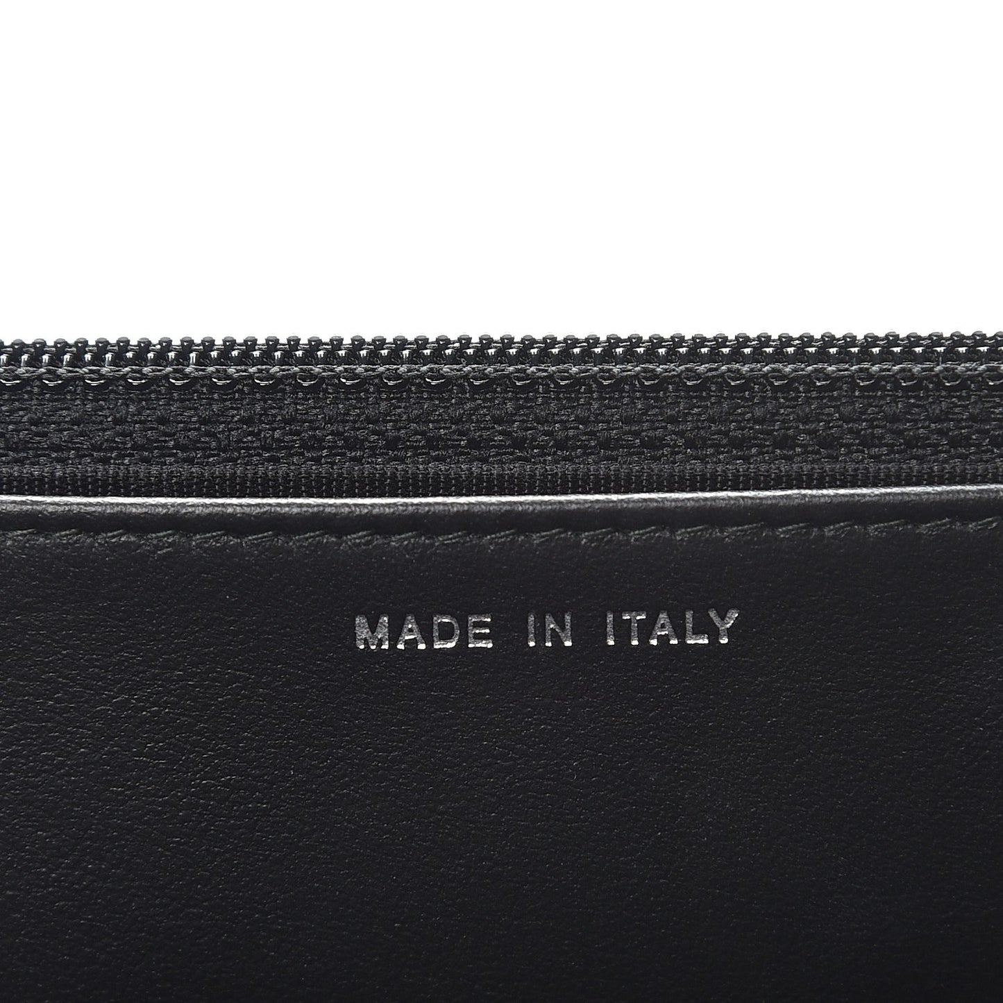 Crumpled Calfskin Quilted Wallet On Chain WOC So Black