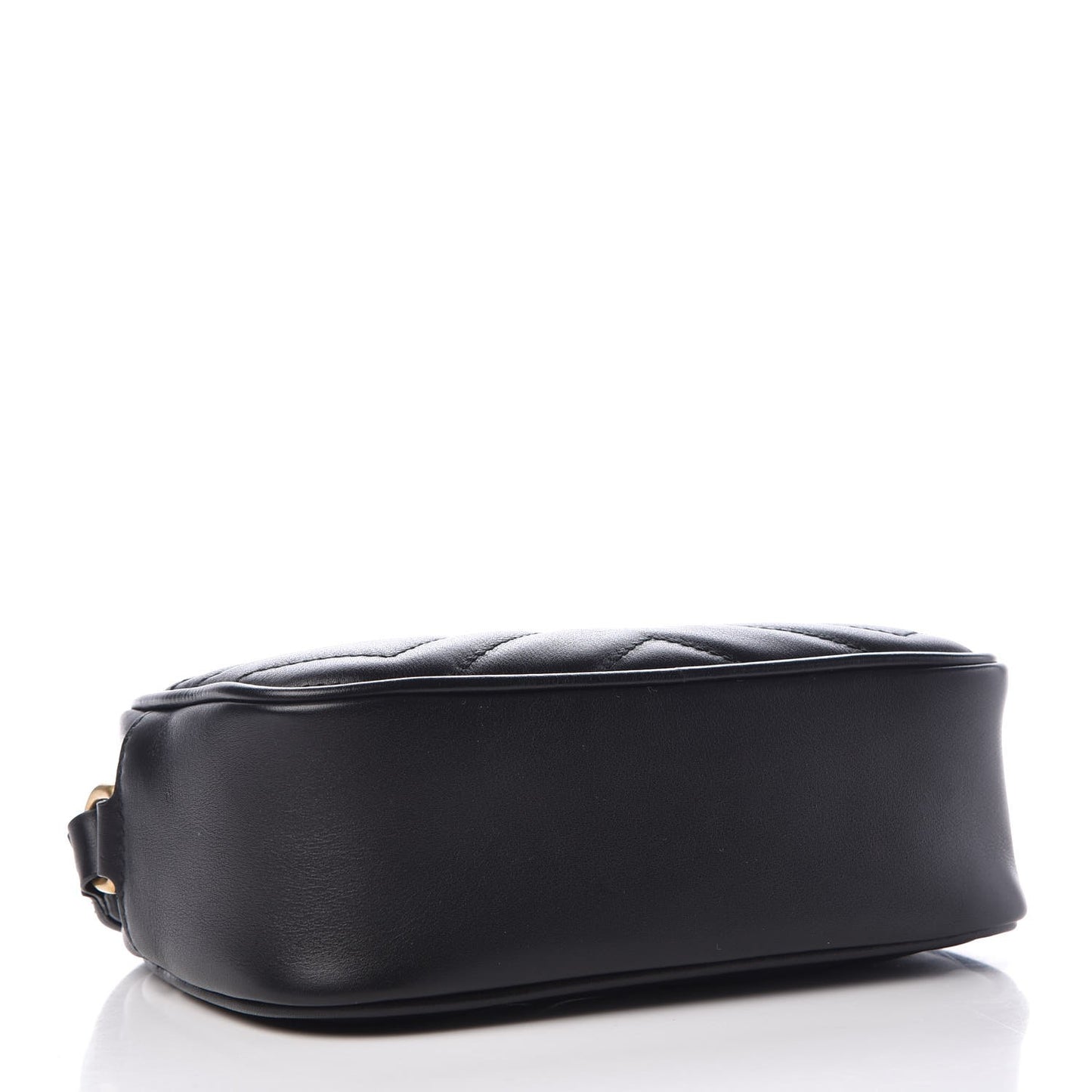 Calfskin Matelasse Mini GG Marmont Wrist Wallet Black