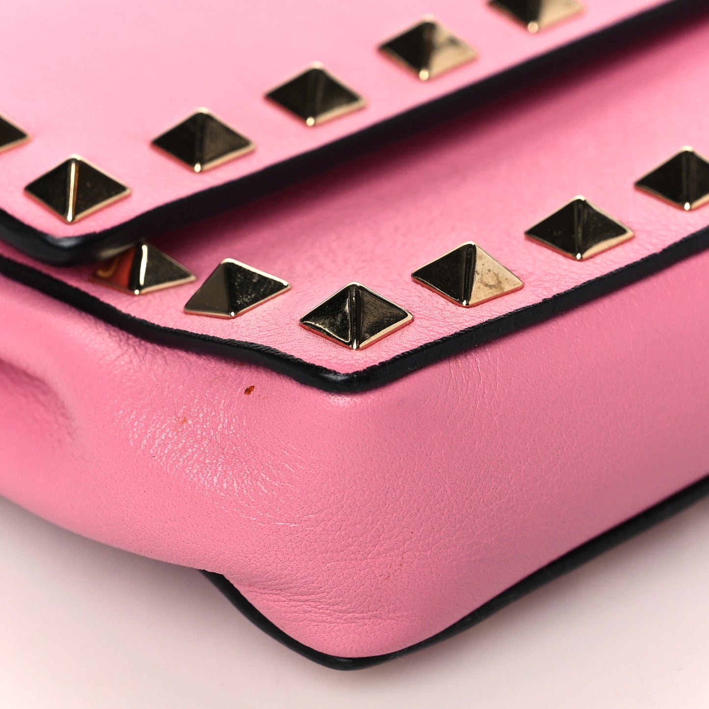 Nappa Rockstud Bangle Clutch Deep Rose