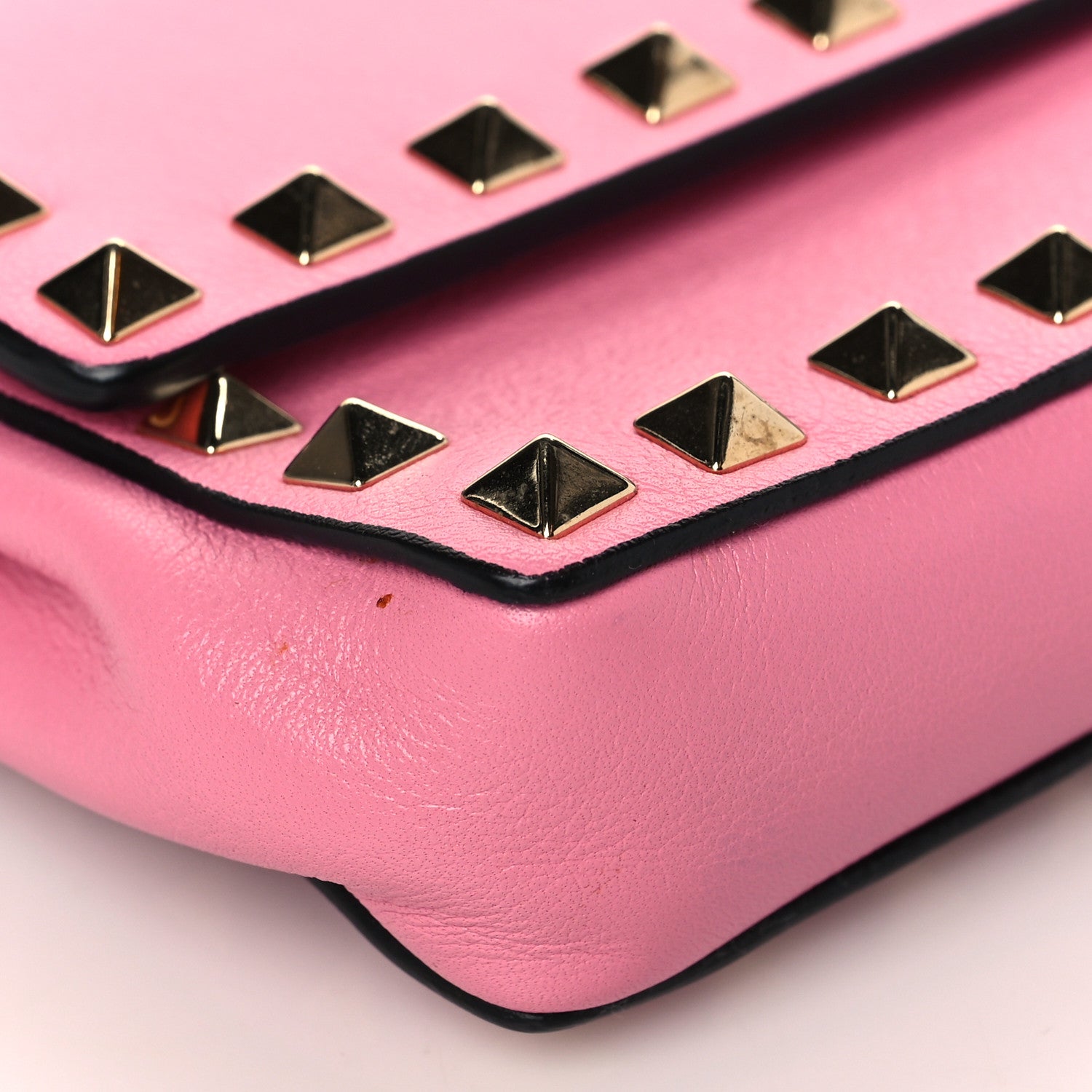 Valentino Garavani Nappa Rockstud Bangle Clutch Deep Rose 10 of 11
