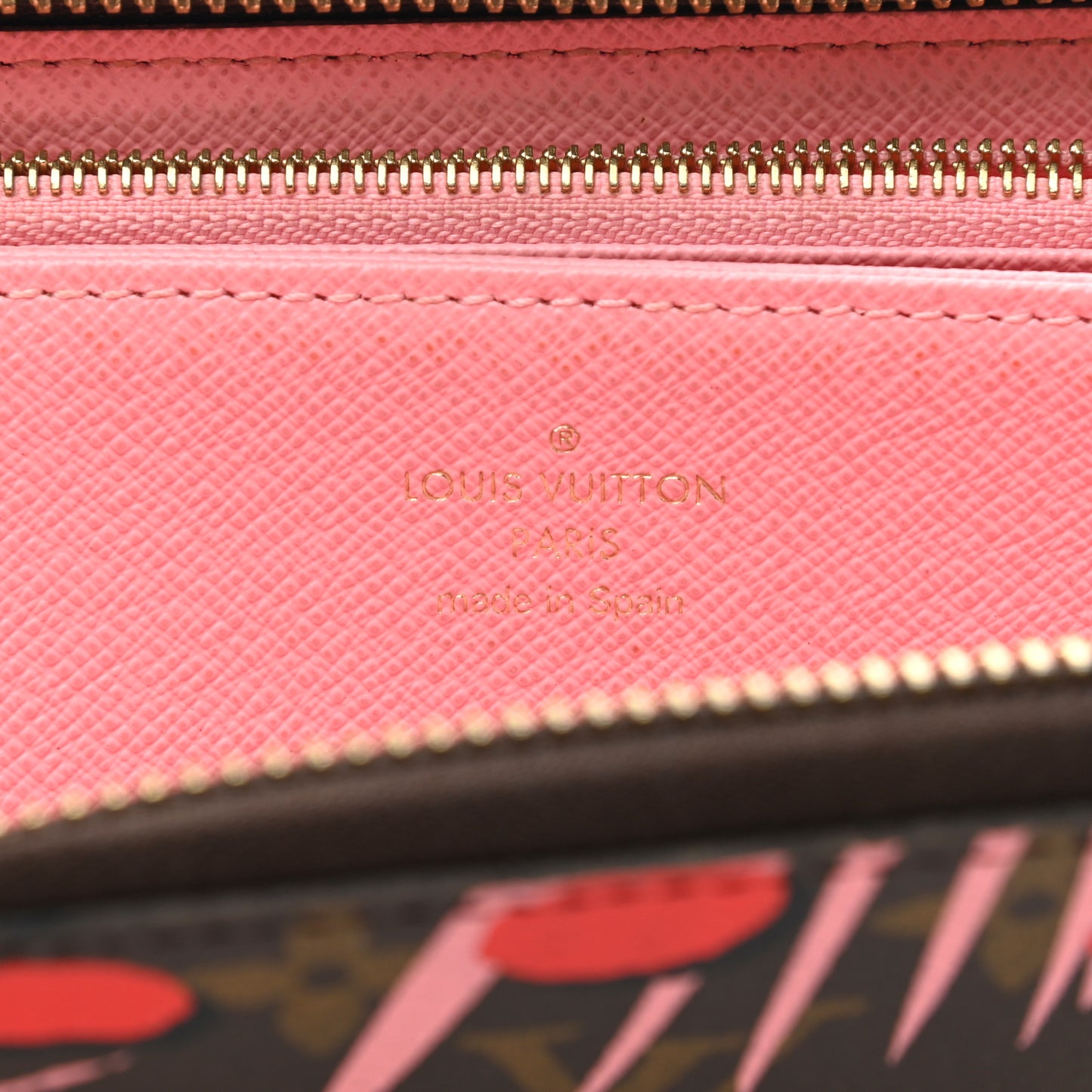 Monogram Jungle Dots Zippy Wallet Sugar Pink Poppy