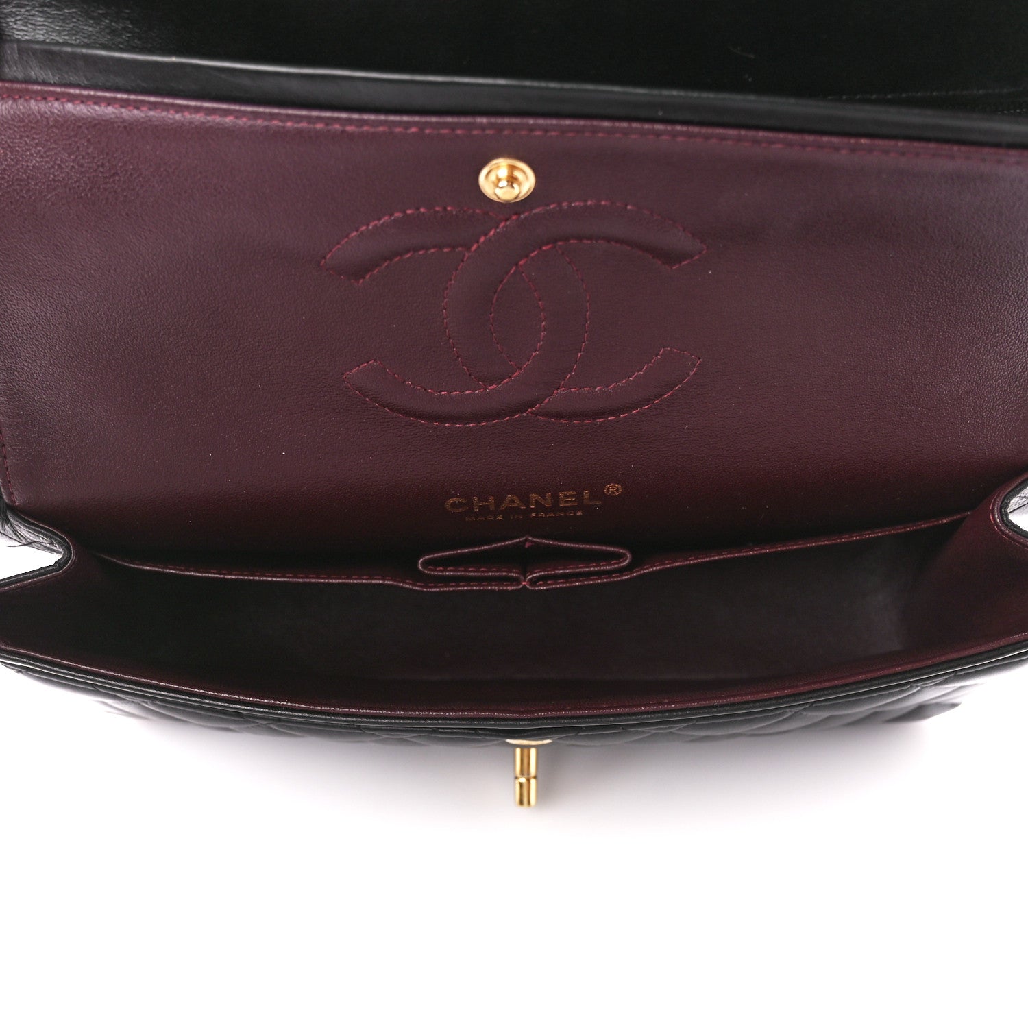 Chanel Lambskin Quilted Medium Double Flap Black 5 of 12