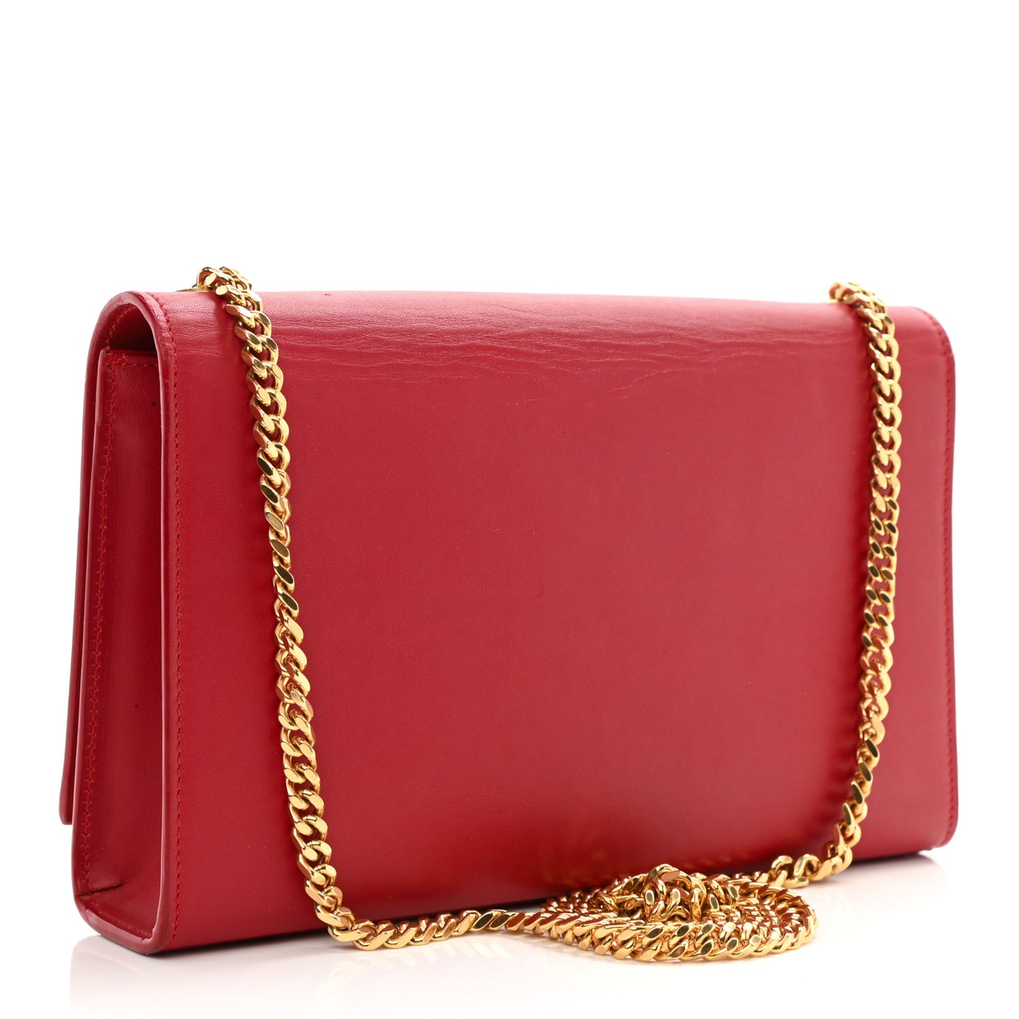Smooth Calfskin Medium Classic Monogram Kate Tassel Satchel Lipstick Red