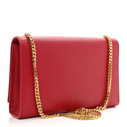 Saint Laurent Smooth Calfskin Medium Classic Monogram Kate Tassel Satchel Lipstick Red 3 of 12