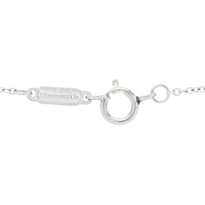 Tiffany Platinum Diamond Mini Vintage Oval Key Pendant Necklace 3 of 3