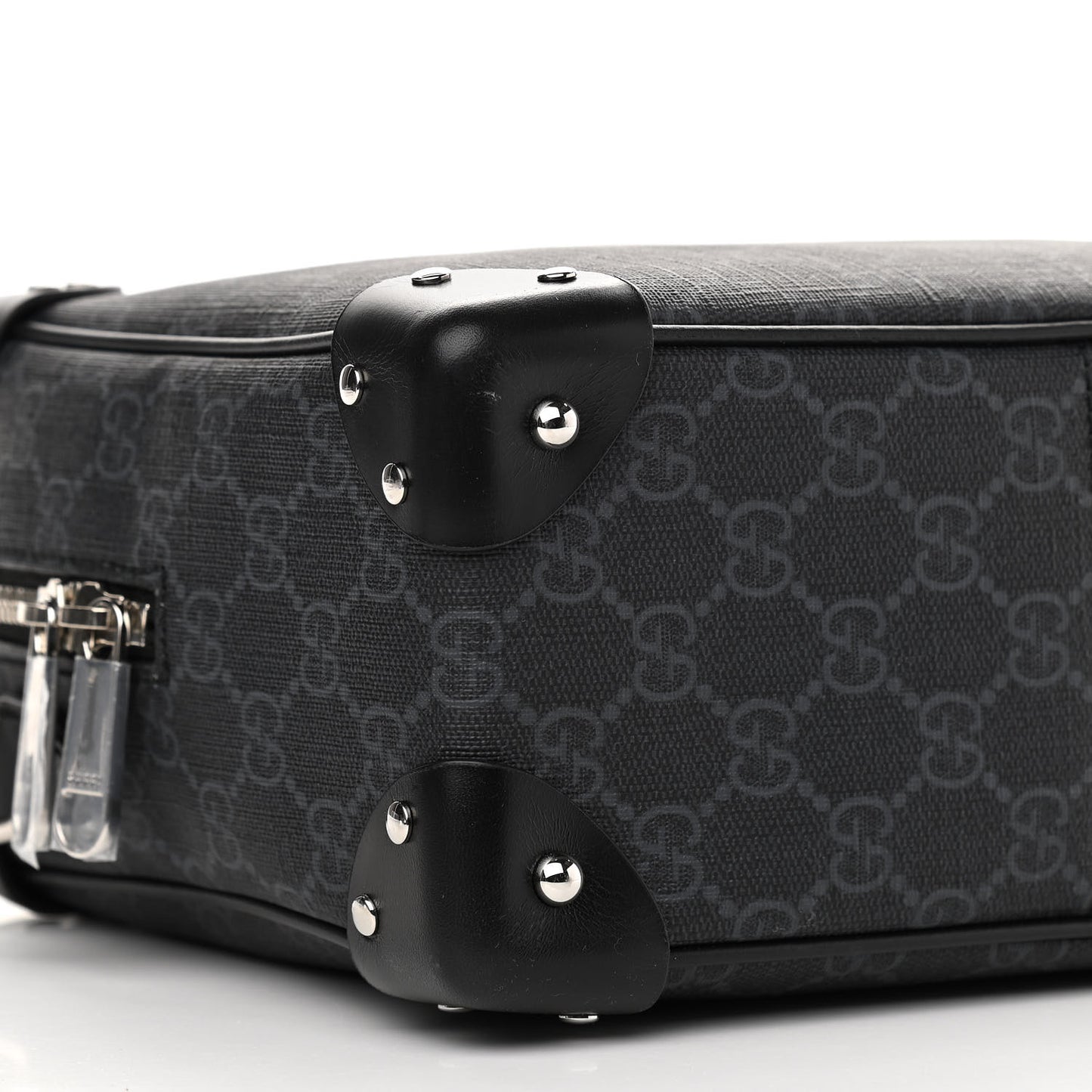 GG Supreme Monogram Selleria Calfskin Square Messenger Bag Black