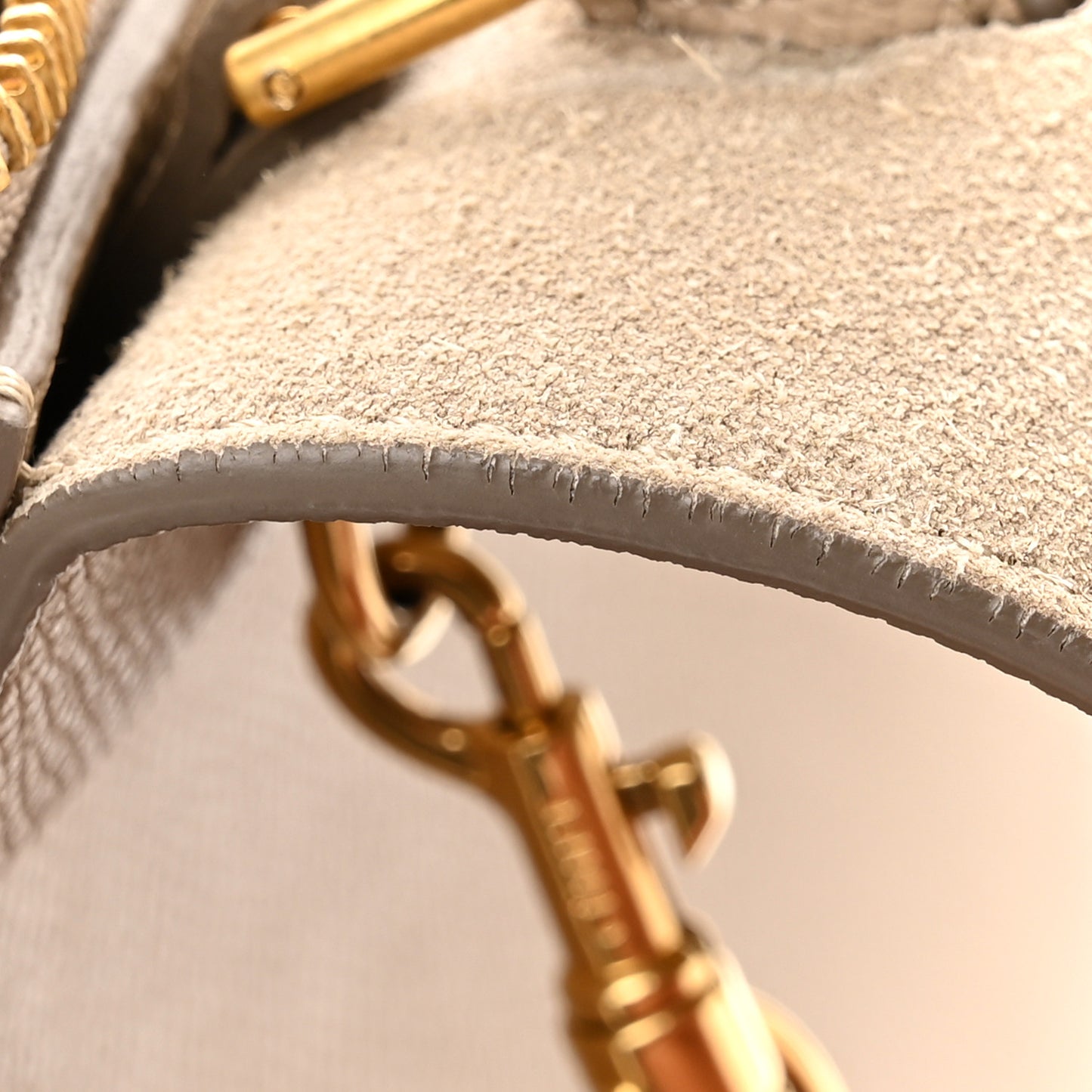 Grained Calfskin Nano Belt Bag Light Taupe