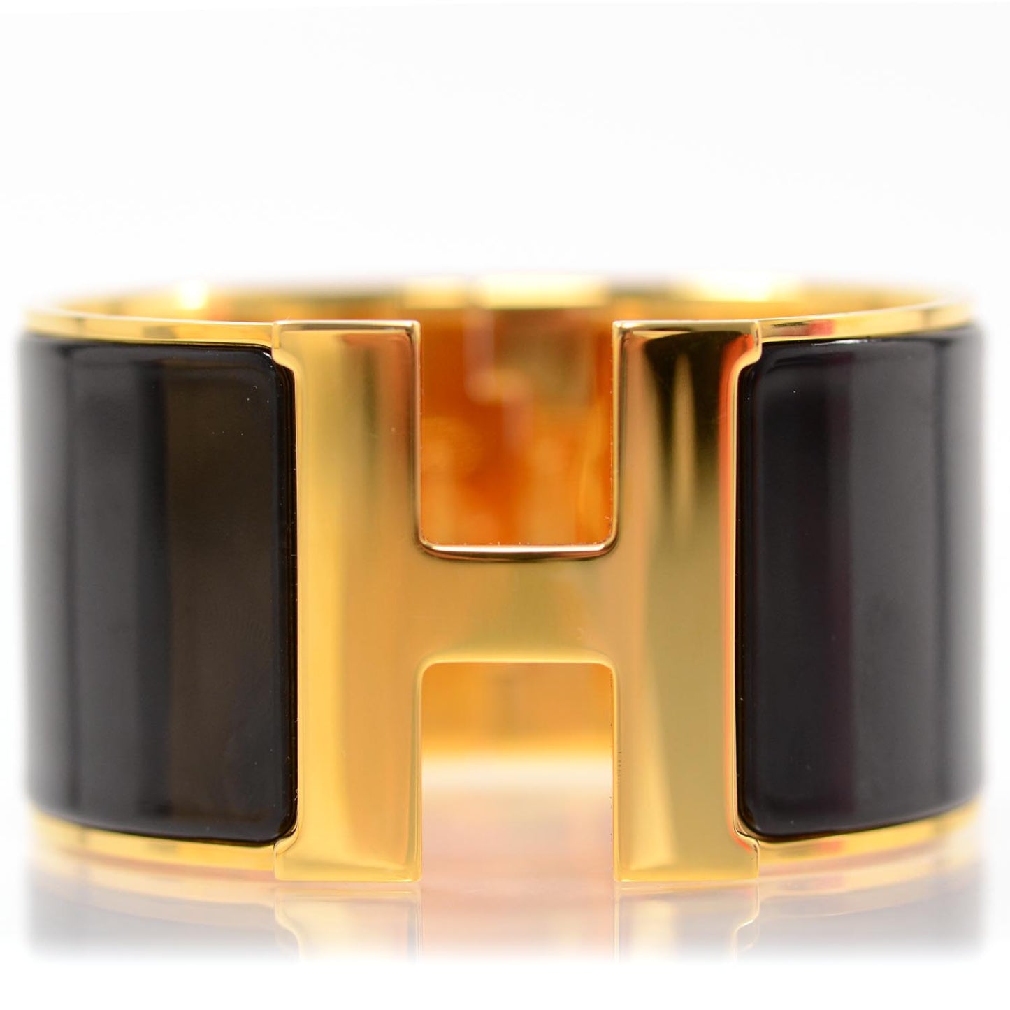 Enamel Clic Clac H Extra Large Bracelet Black