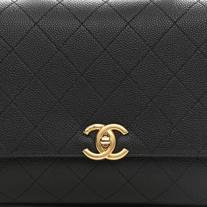 Chanel Grained Calfskin Stitched Flap Black 8 of 8