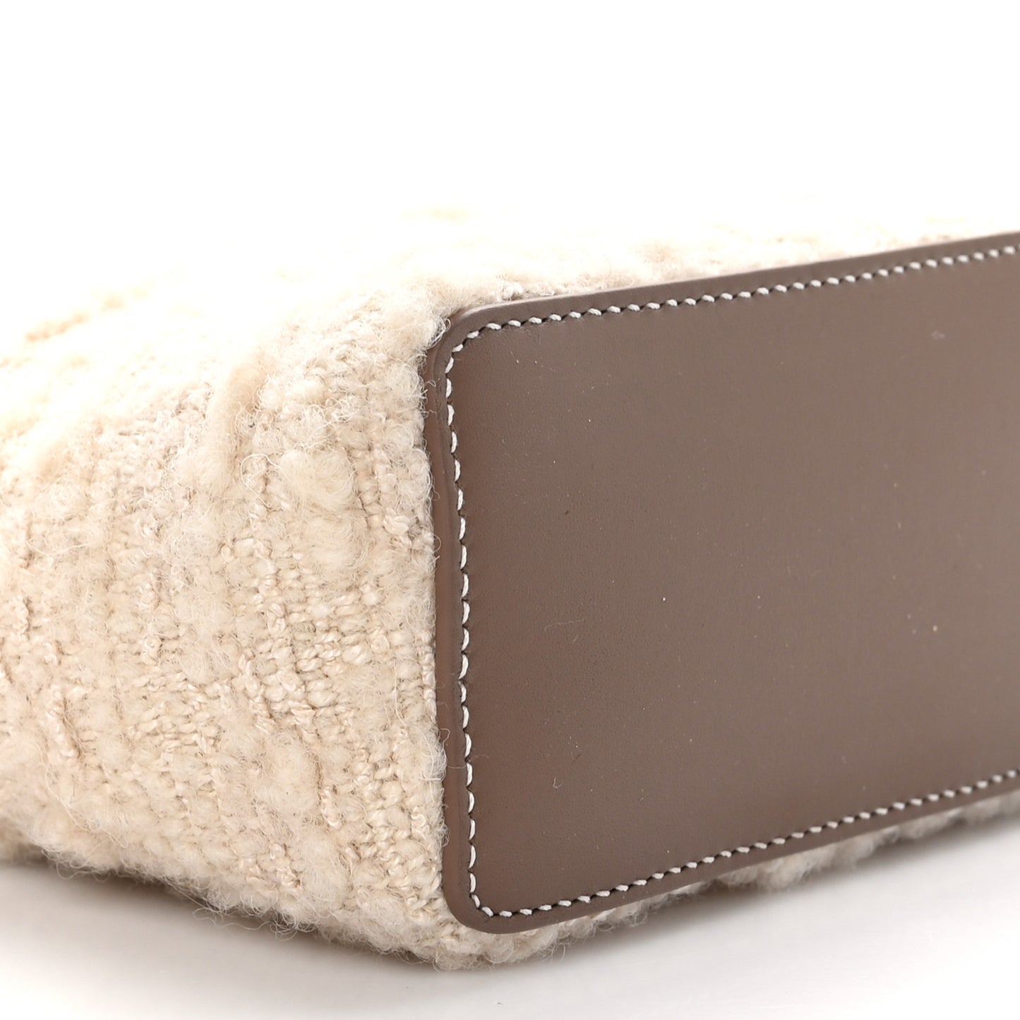 Boucle Wool L19 Extra Pocket Pouch White Fossil