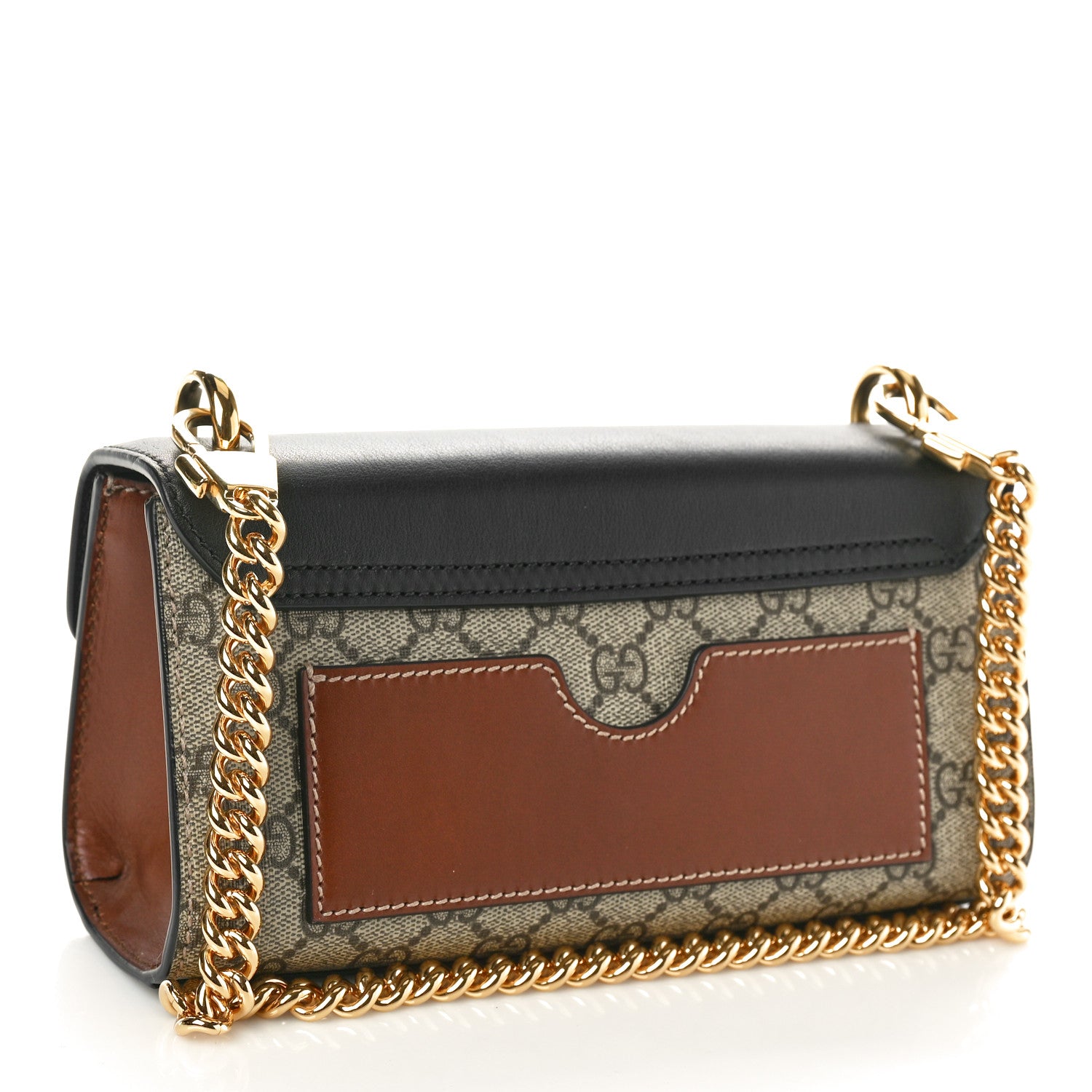 Gucci GG Supreme Monogram Calfskin Padlock Mini Shoulder Bag Beige Ebony 3 of 10