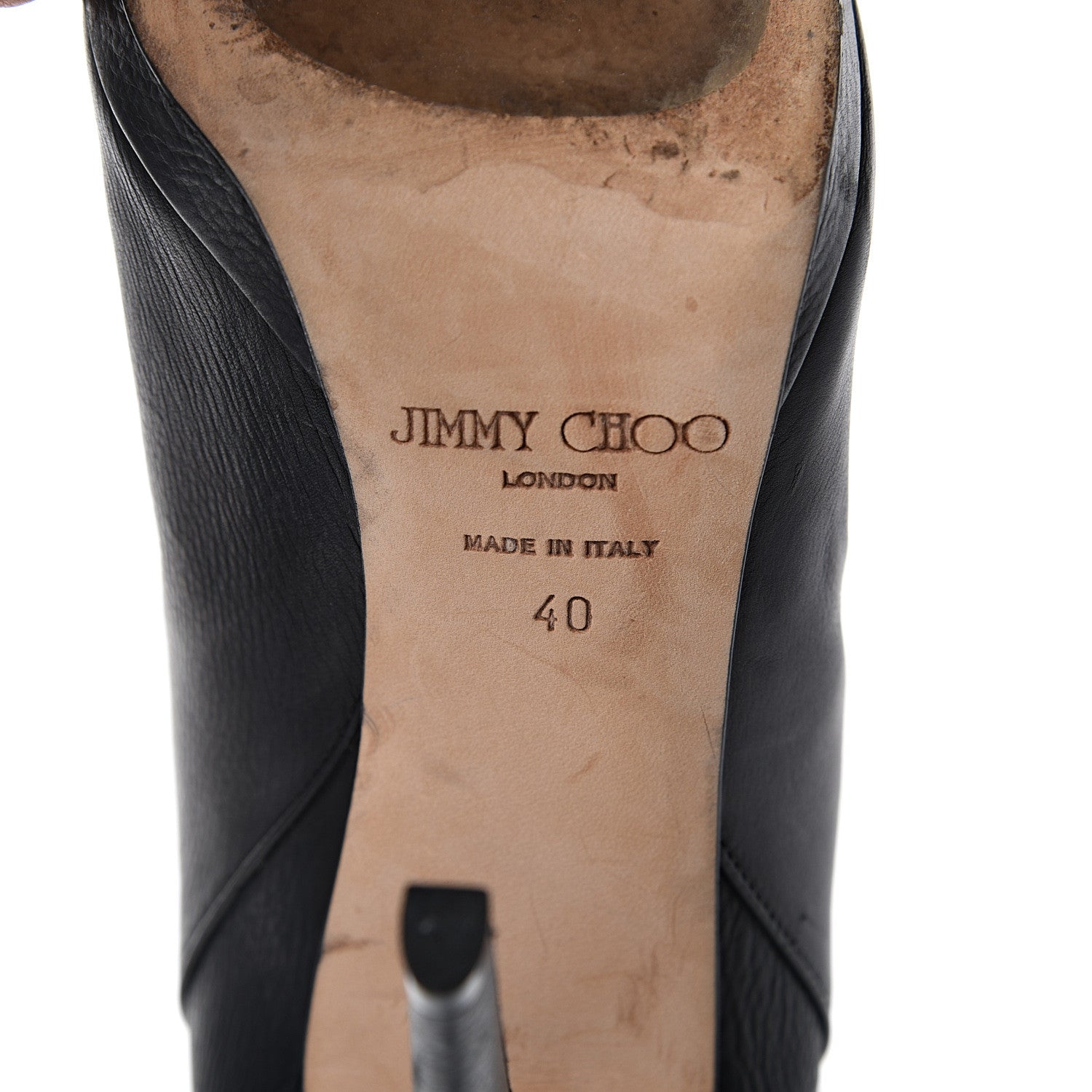 Jimmy Choo Calfskin Gypsy Over The Knee Boots 40 Black 8 of 13