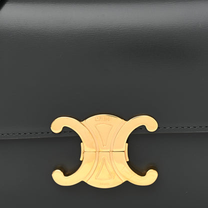 Celine Shiny Calfskin Teen Triomphe Dark Grey 10 of 13