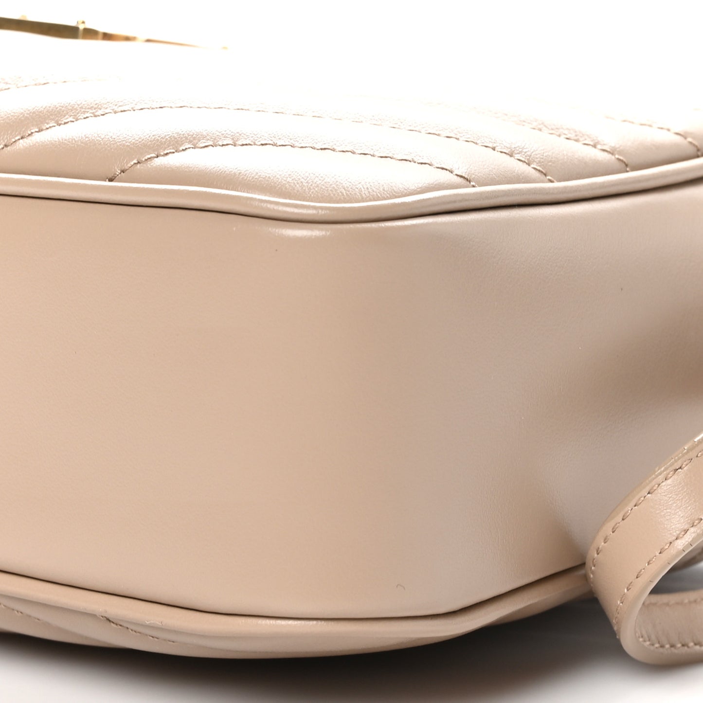 Calfskin Matelasse Monogram Lou Camera Bag Dark Beige