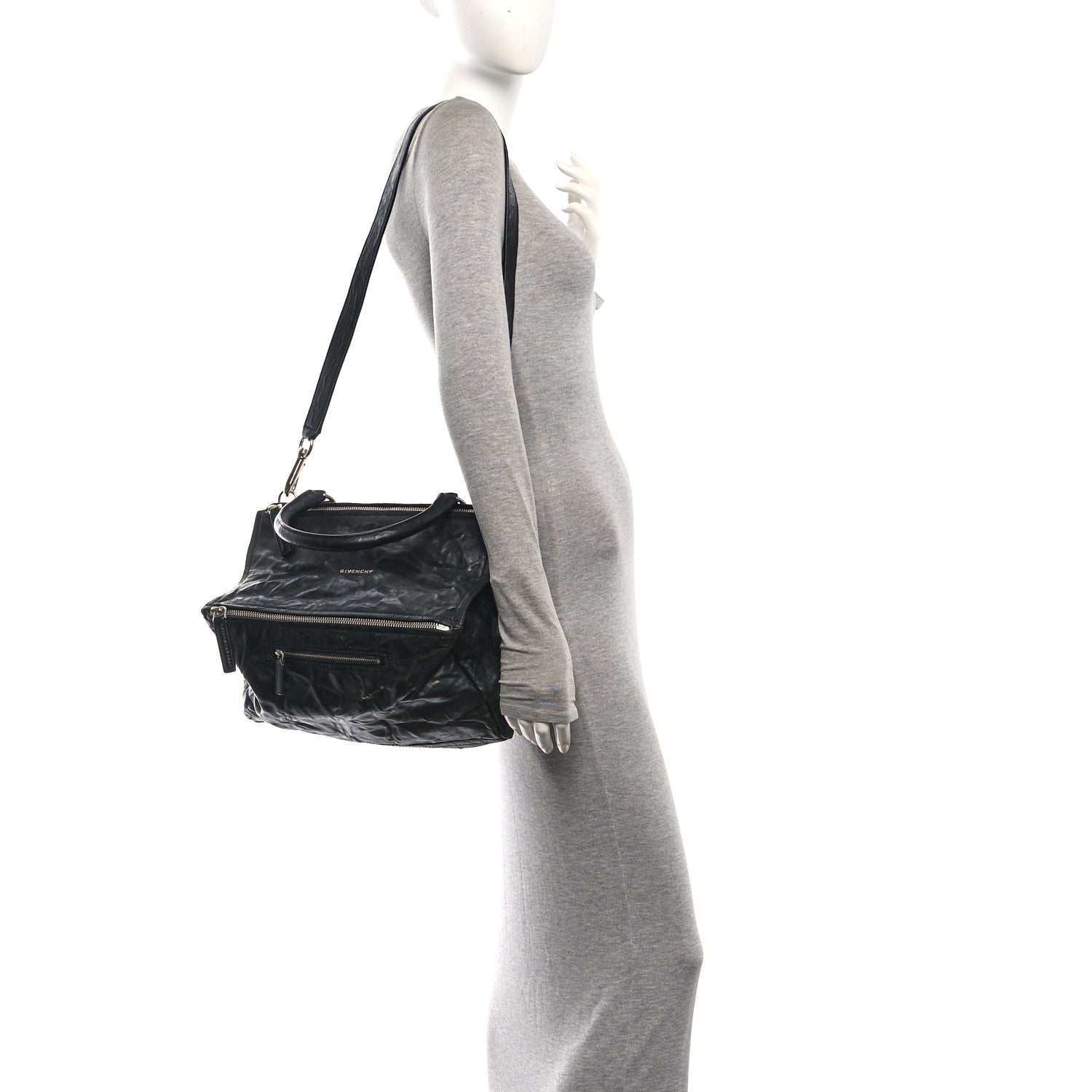 Givenchy Tumbled Sheepskin Medium Pandora Black 2 of 10