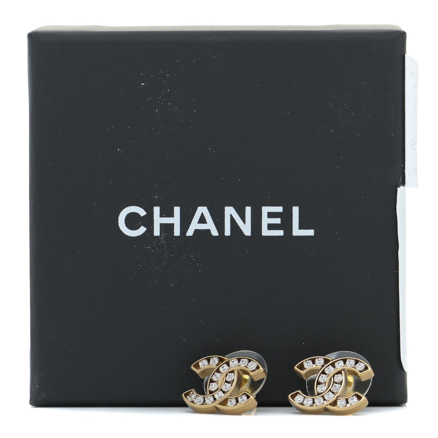 Crystal CC Earrings Gold