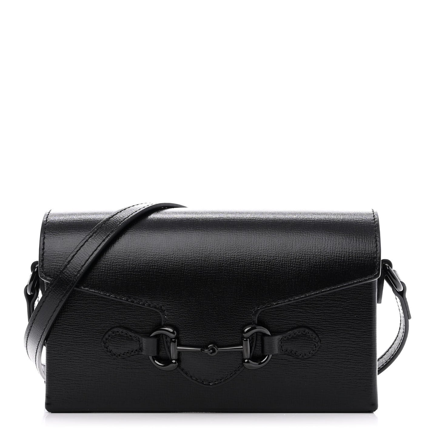 Azalea Calfskin Monochrome Mini Horsebit 1955 Shoulder Bag Black